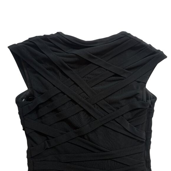 Tadashi Shoji Black Bandage Bodycon Sheath Cocktail Dress Size Small - Picture 6 of 16